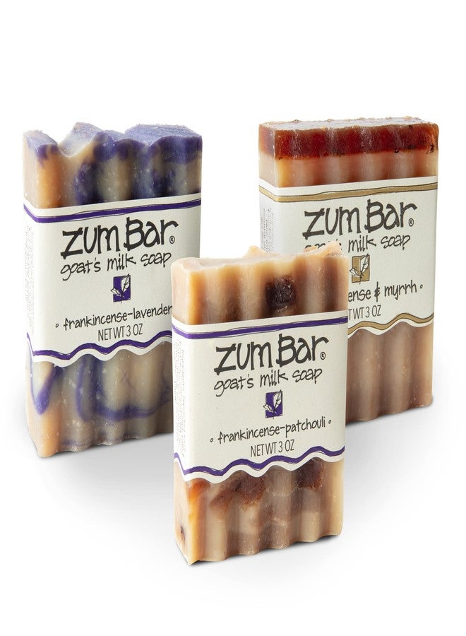 Zum Indigo Wild Goat's Milk Soap Bar - Bar Soap for Hands & Body Made with Essential Oils - 3 oz - Frankincense Blends (3 Pack) - Image 1